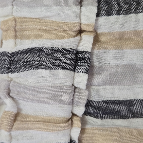 Sonoma Gauzy Striped Cotton Shorts Size M Pull On Beach Coastal Resort - Picture 6 of 9